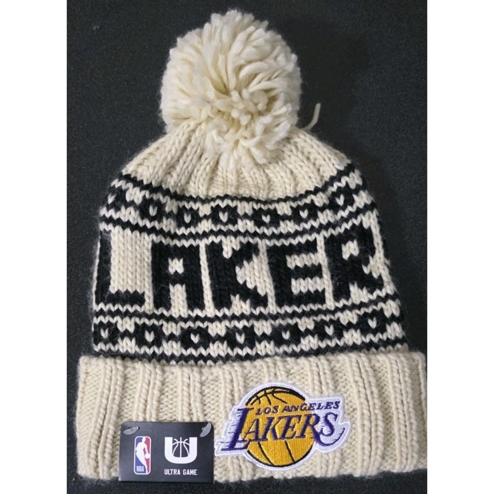 NBA Los Angeles‎ Lakers Warm Knit Winter Hat Beanie Cap Ultra Game NWT